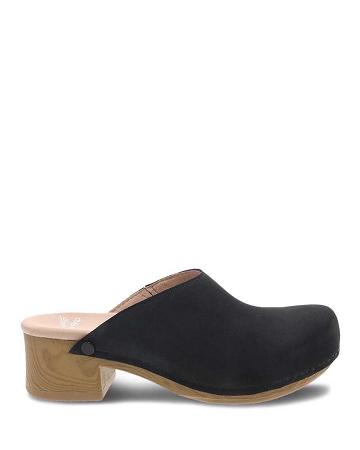 Talons Dansko Giulia Milled Nubuck Femme Noir | FR 126ZUT